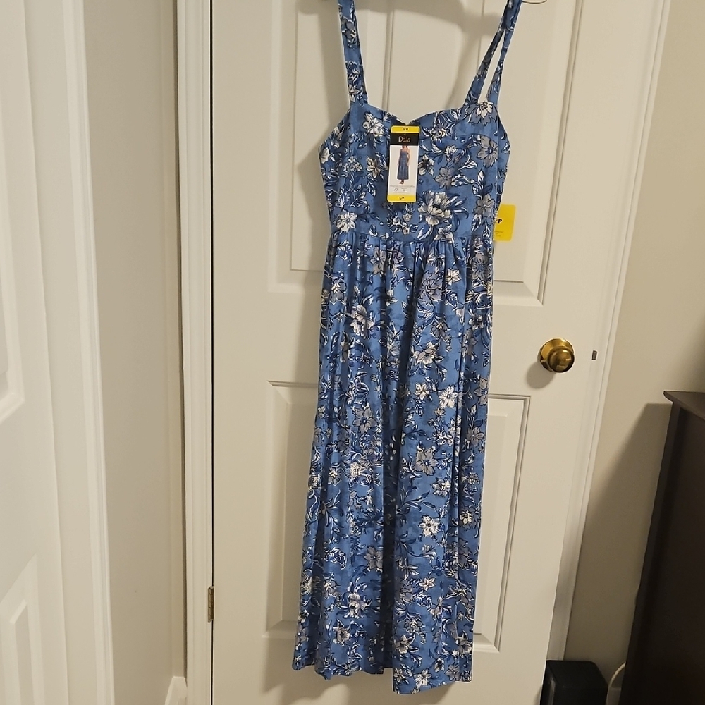 Add To Bundle NWT Dalia Blue Floral Dress size S